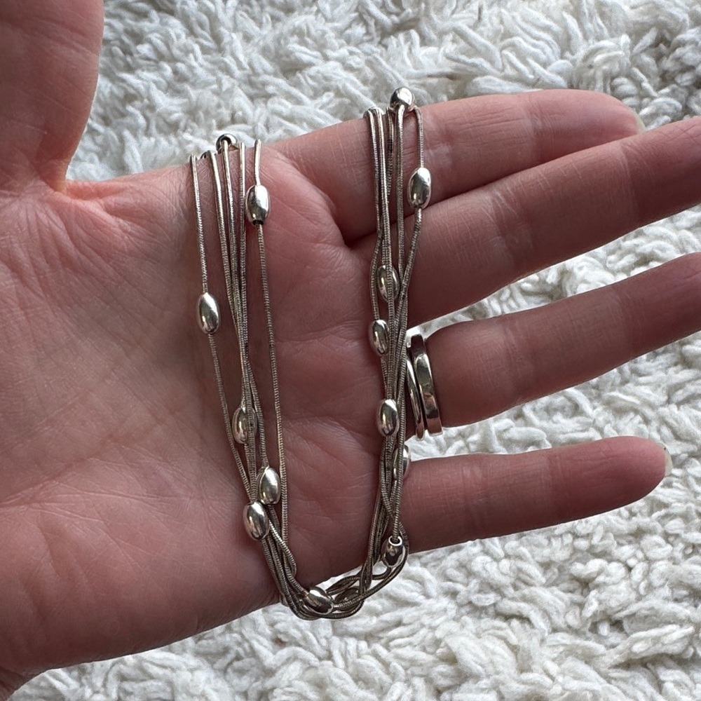 Sterling Multi Strand Necklace